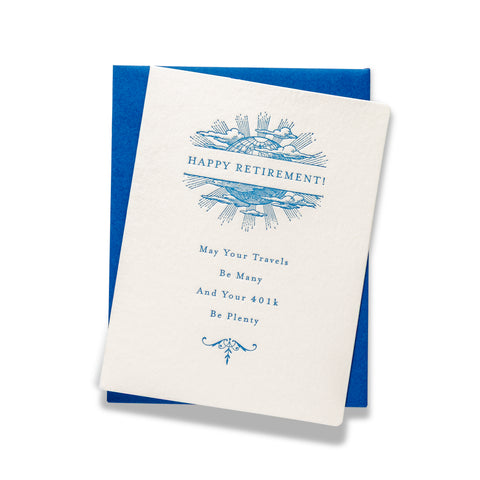 401K Be Plenty | Retirement | Letterpress Greeting Card