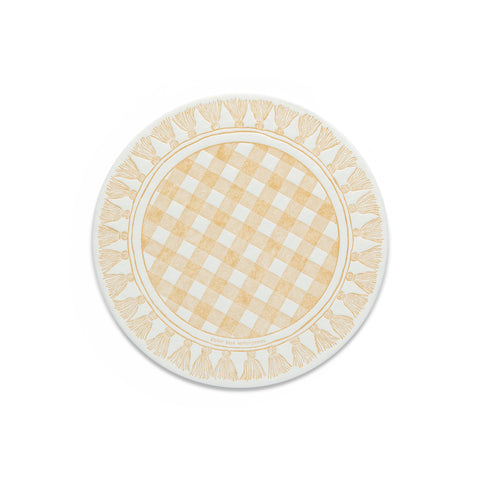 Extra Thirsty Coasters | Gingham with Fringe