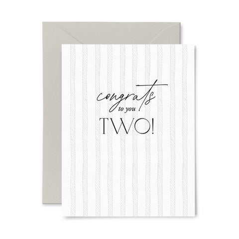 Congrats to you, two | Wedding | Letterpress Greeting Card
