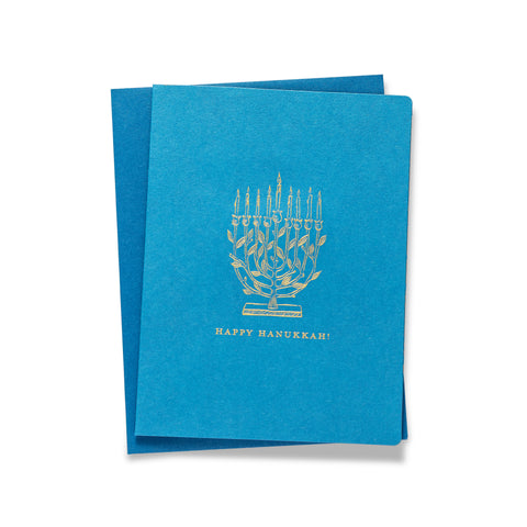 Hanukkah Menorah | Holiday | Engraved Greeting Card