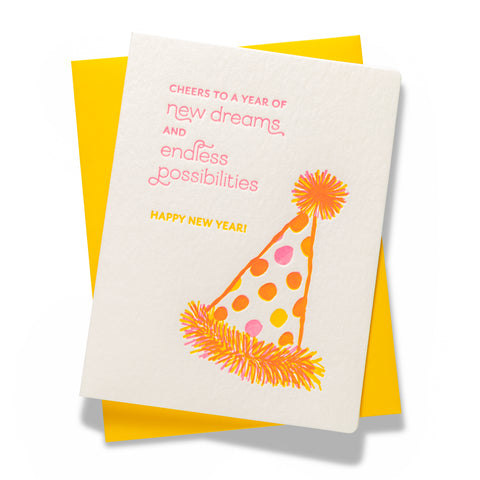 New Dreams New Year | Holiday | Letterpress Greeting Card