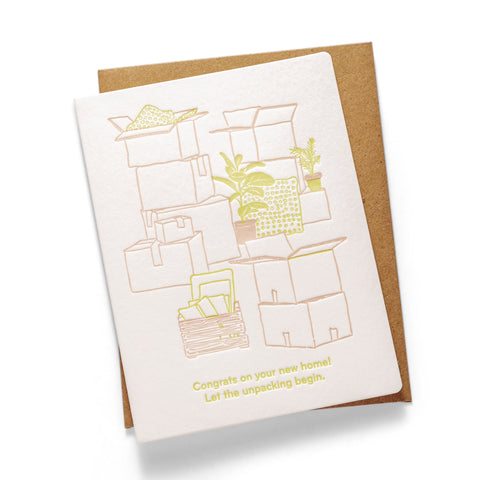 New Home Unpacking | Home | Letterpress Greeting Card