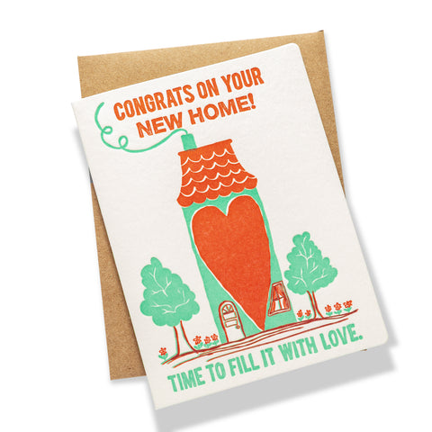Home Fill With Love | Home | Letterpress Greeting Card