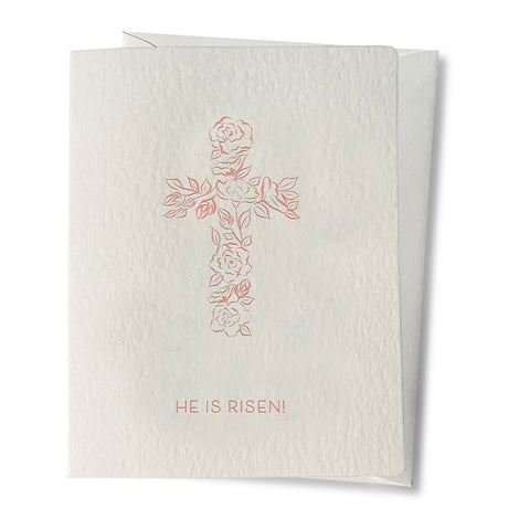 Floral Cross | Holiday | Letterpress Greeting Card