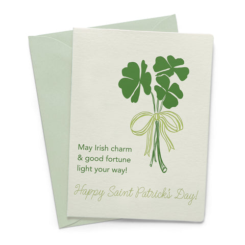 St. Patrick's Irish Charm | Holiday | Letterpress Greeting Card