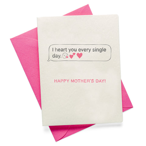 Text Mother's Day | Mother's Day | Letterpress Greeting Card