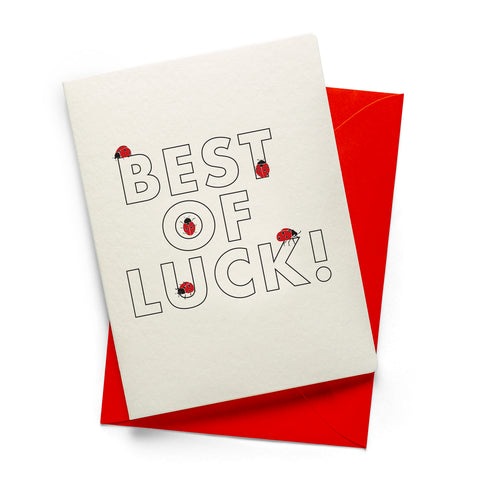 Luck Lady Bug | Multi-Use | Letterpress Greeting Card