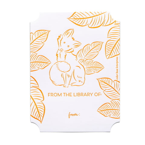 Bookplates | Fox | Set of 4