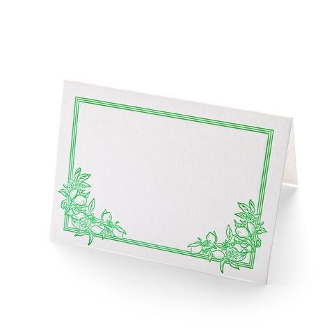 Folded Place Cards | Lemon