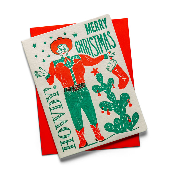 Big Tex | Holiday | Letterpress Greeting Card – Color Box Letterpress