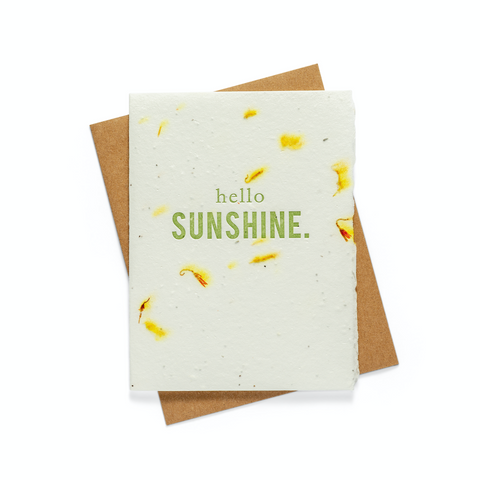 Hello Sunshine | Seed Card | Letterpress Greeting Card