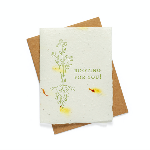 Rooting for you  | Seed Card | Letterpress Greeting Card