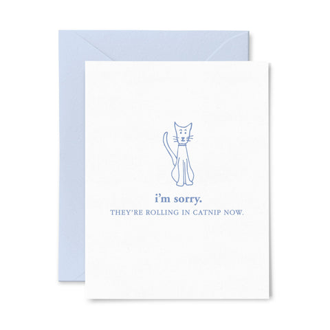 Catnip | Pet Sympathy | Letterpress Greeting Card