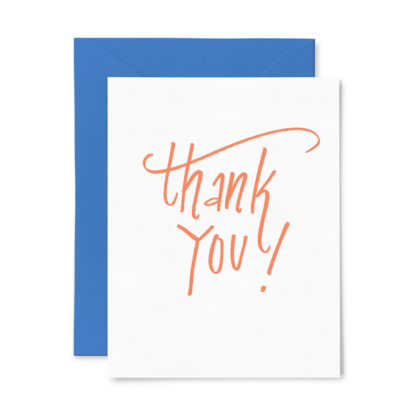 Thank You Orange | Thank You | Letterpress Greeting Card – Color
