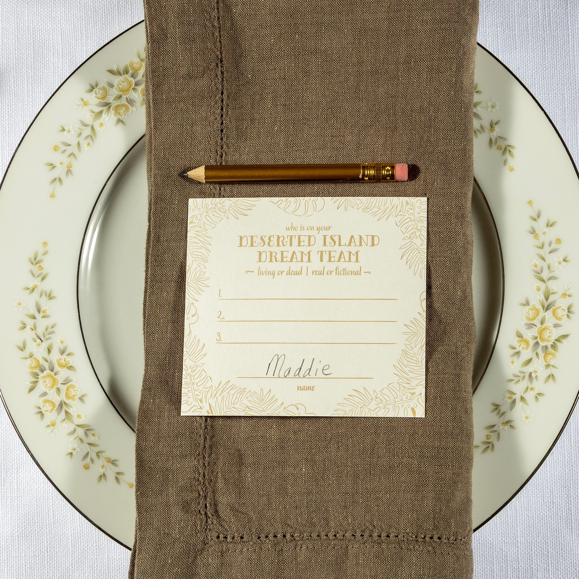 Deserted Island | Place Cards