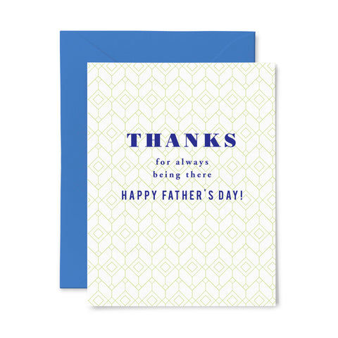 Being There Dad | Father's Day | Letterpress Greeting Card
