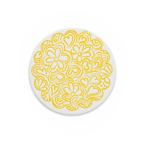 Extra Thirsty Coasters | Yellow Heart Floral