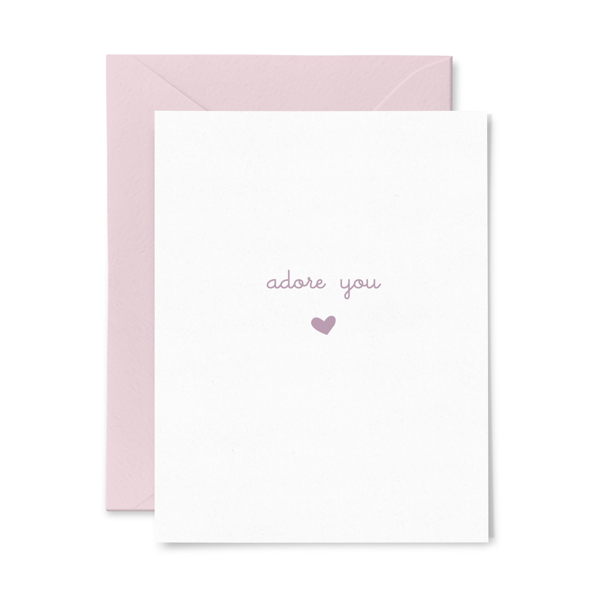 Adore You | Love | Letterpress Greeting Card