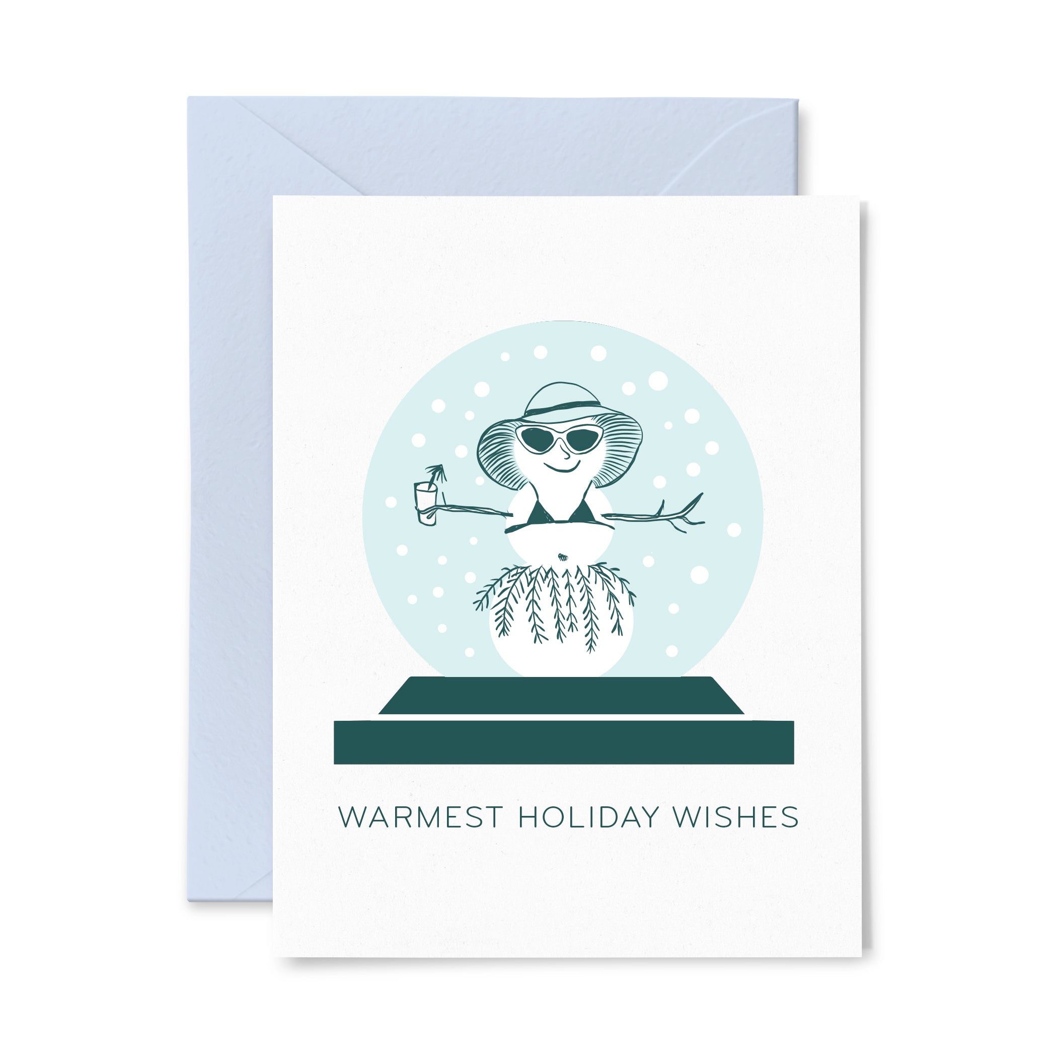 Snow Globe | Holiday/Christmas | Letterpress Greeting Card