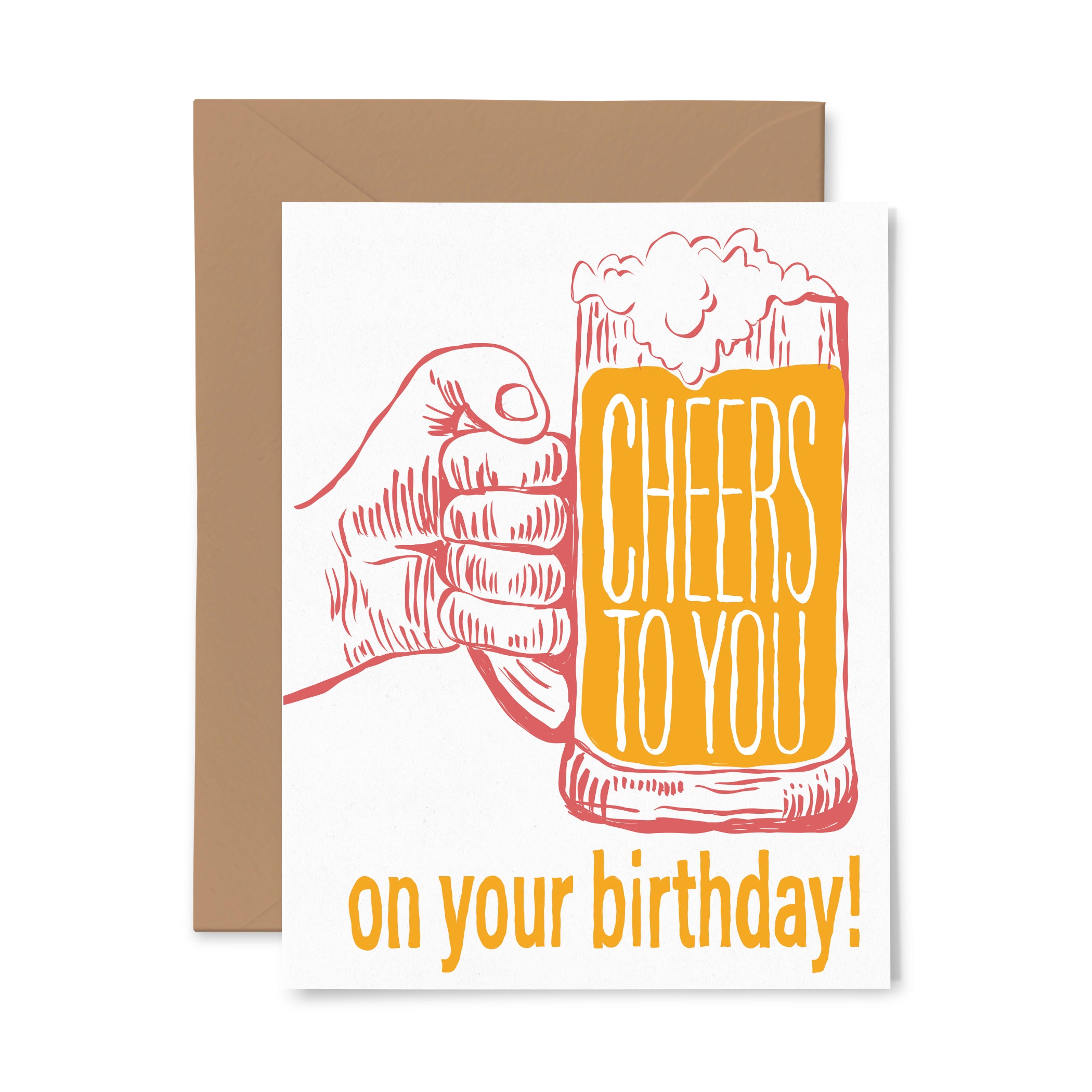 Cheers to you | Birthday | Letterpress Greeting Card