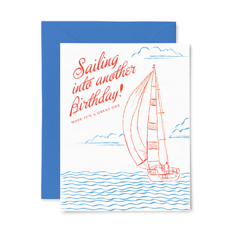 Sailing Birthday | Birthday | Letterpress Greeting Card