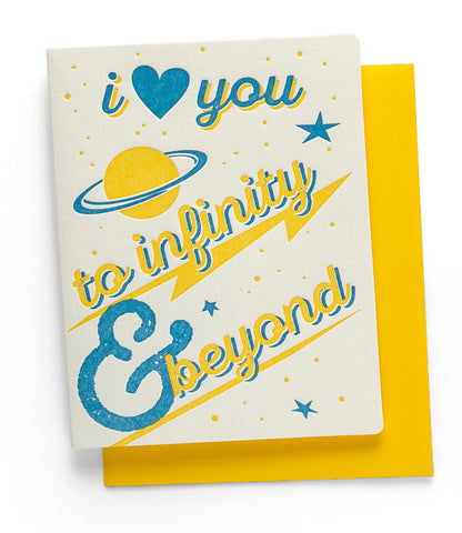 Infinity & Beyond | Love | Letterpress Greeting Card
