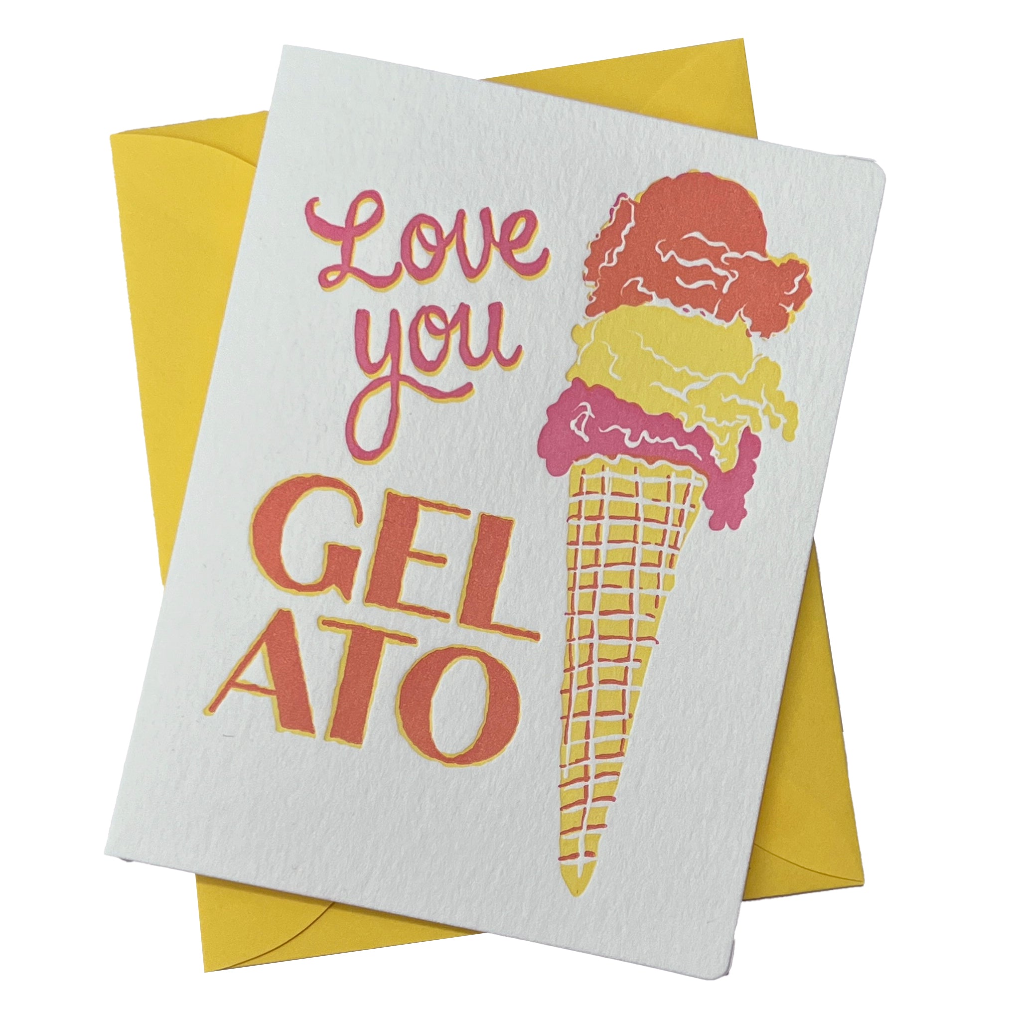 Love you gelato | Love | Letterpress Greeting Card