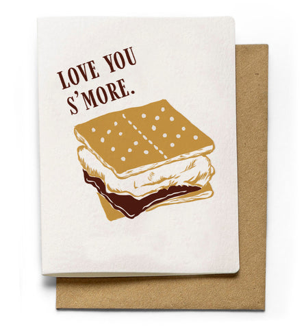 Love You S'more | Love | Letterpress Greeting Card