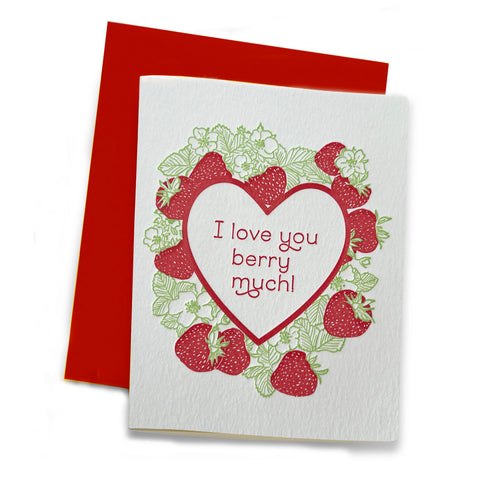 Berry Much | Love | Letterpress Greeting Card