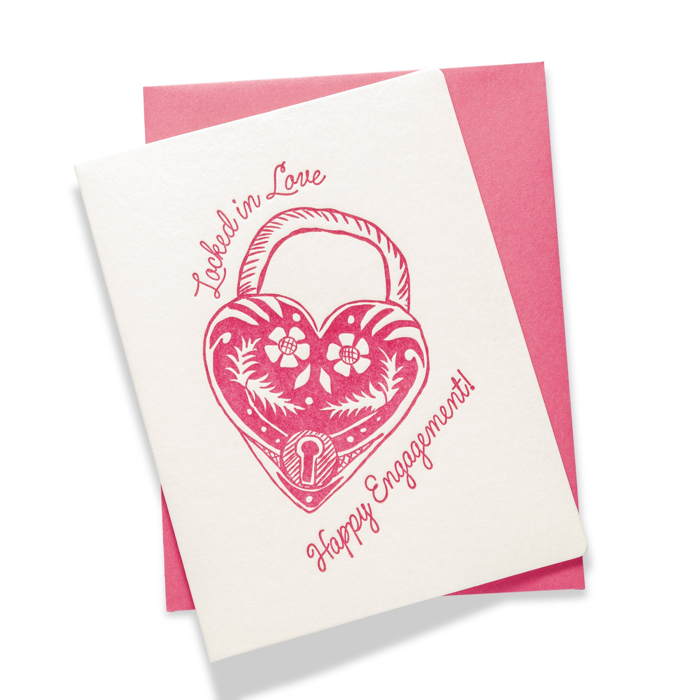 Locked In Love | Love | Letterpress Greeting Card