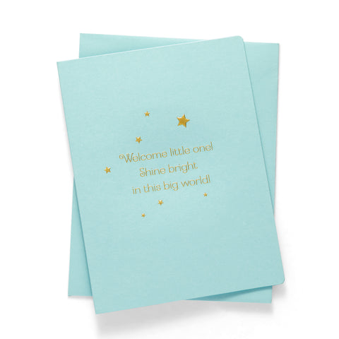 Shine Bright Little One | Baby | Engraved Greeting Card