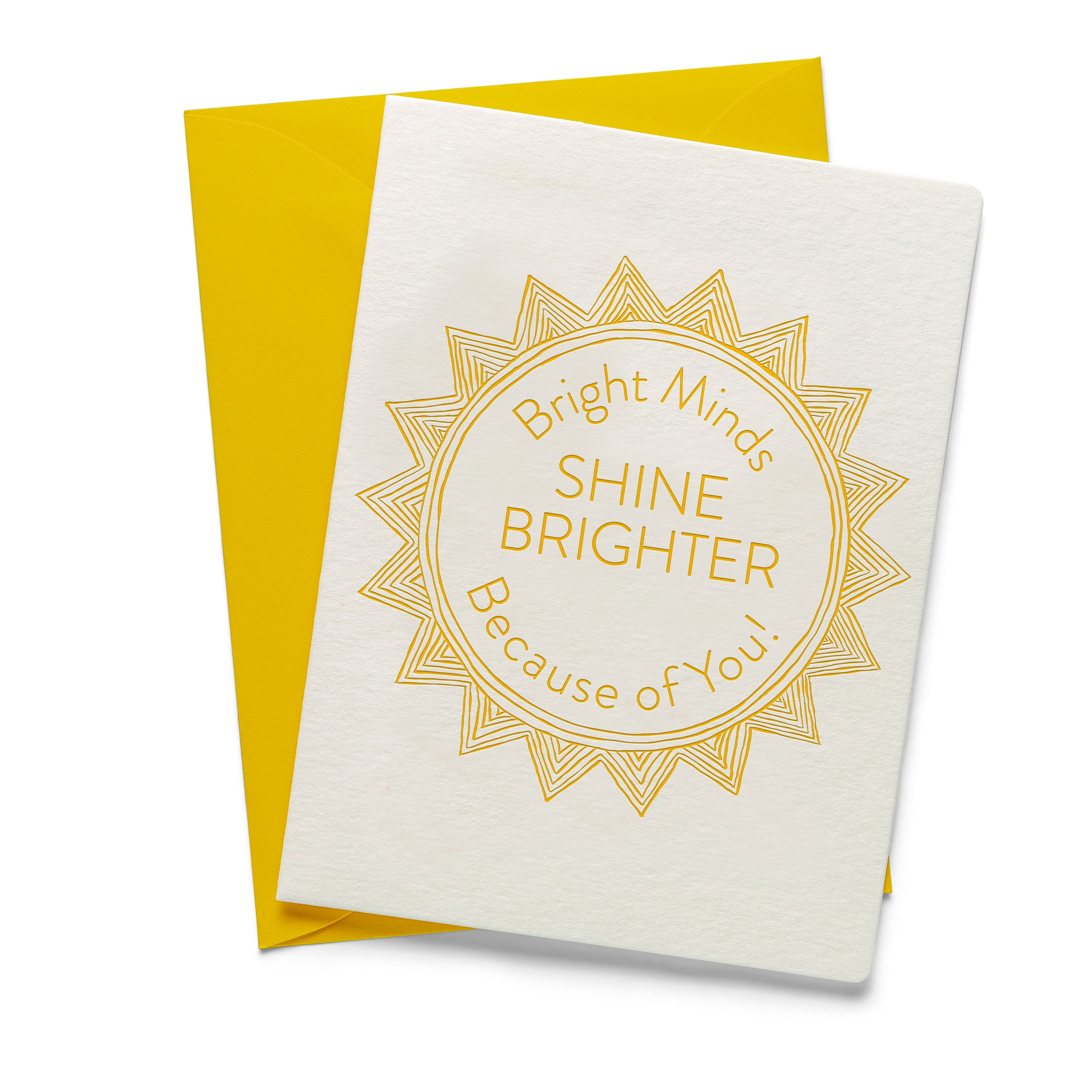 Bright Minds | Teacher | Letterpress Greeting Card