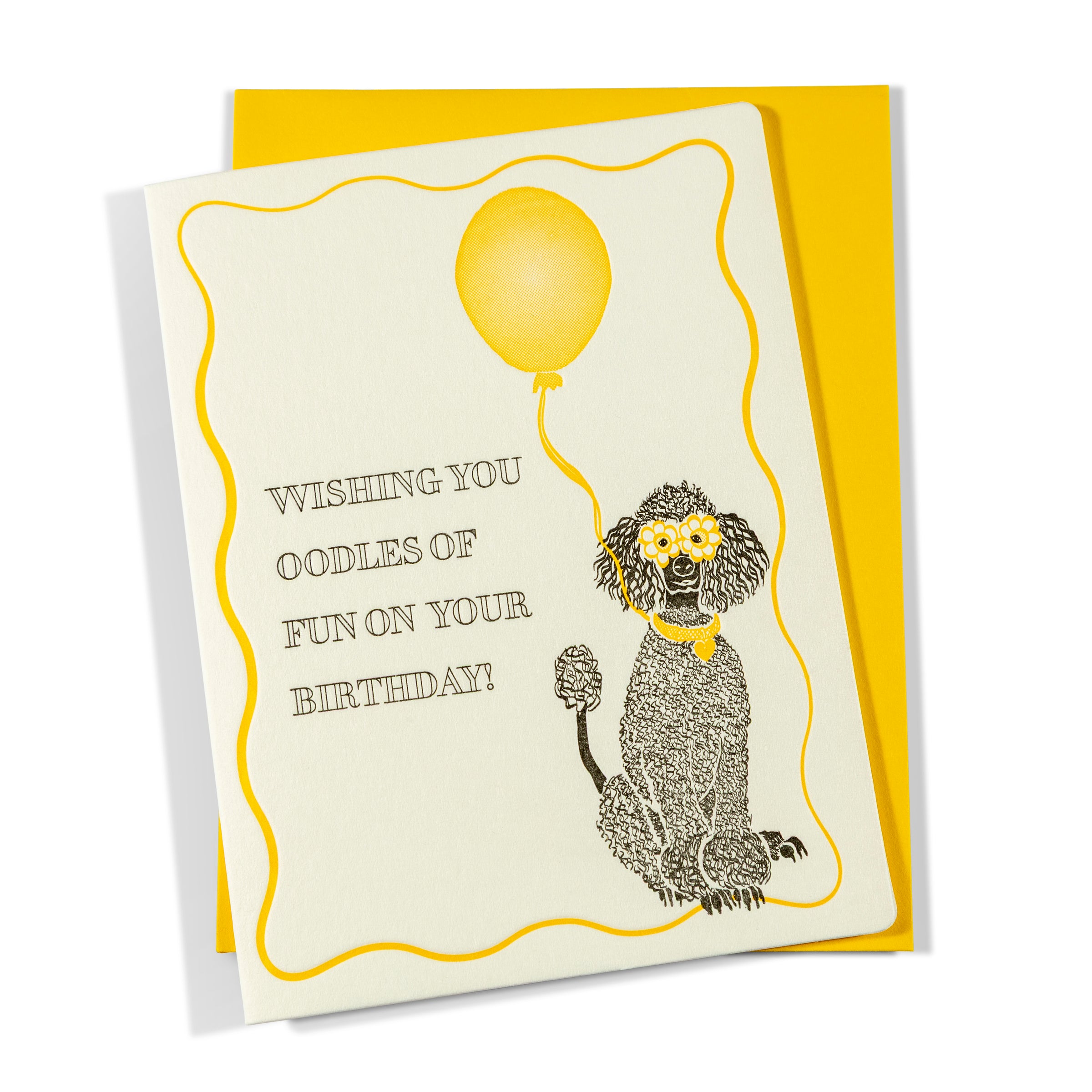 Birthday Poodle | Birthday | Letterpress Greeting Card