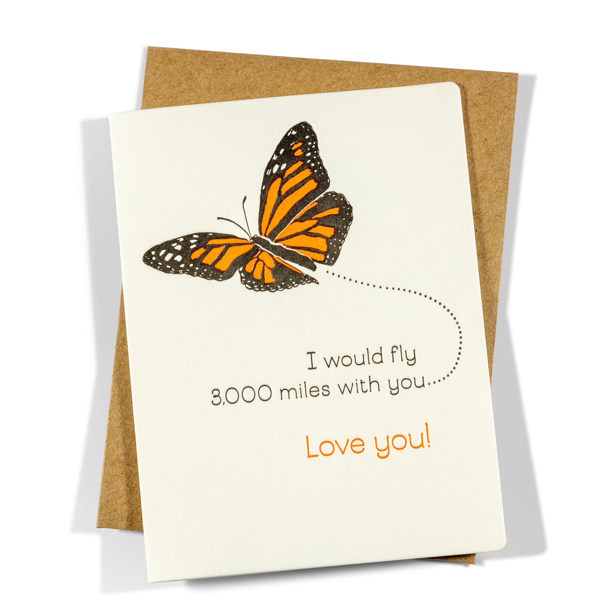 Love Monarch | Love | Letterpress Greeting Card