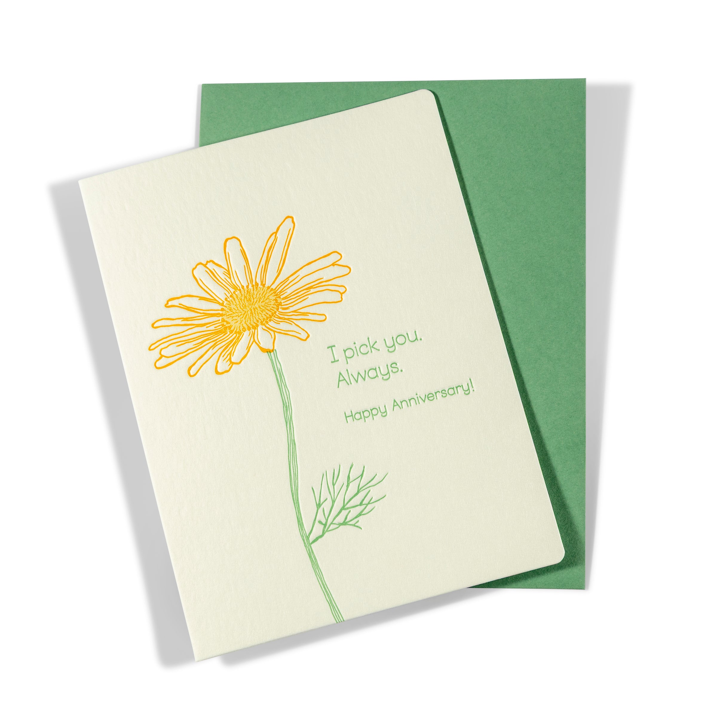 Pick You Anniversary | Love | Letterpress Greeting Card