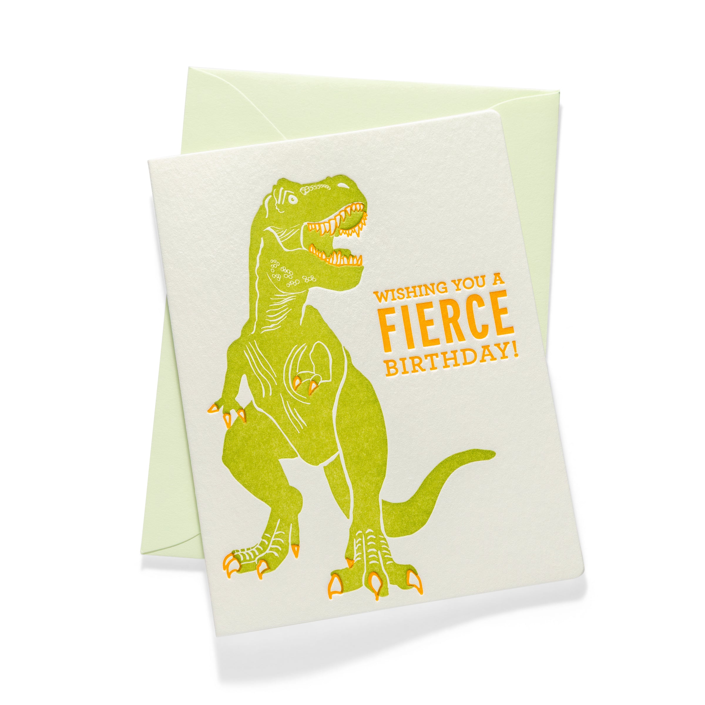 Fierce Dino | Birthday | Letterpress Greeting Card