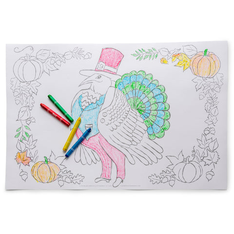 Coloring Place Mats | Thanksgiving