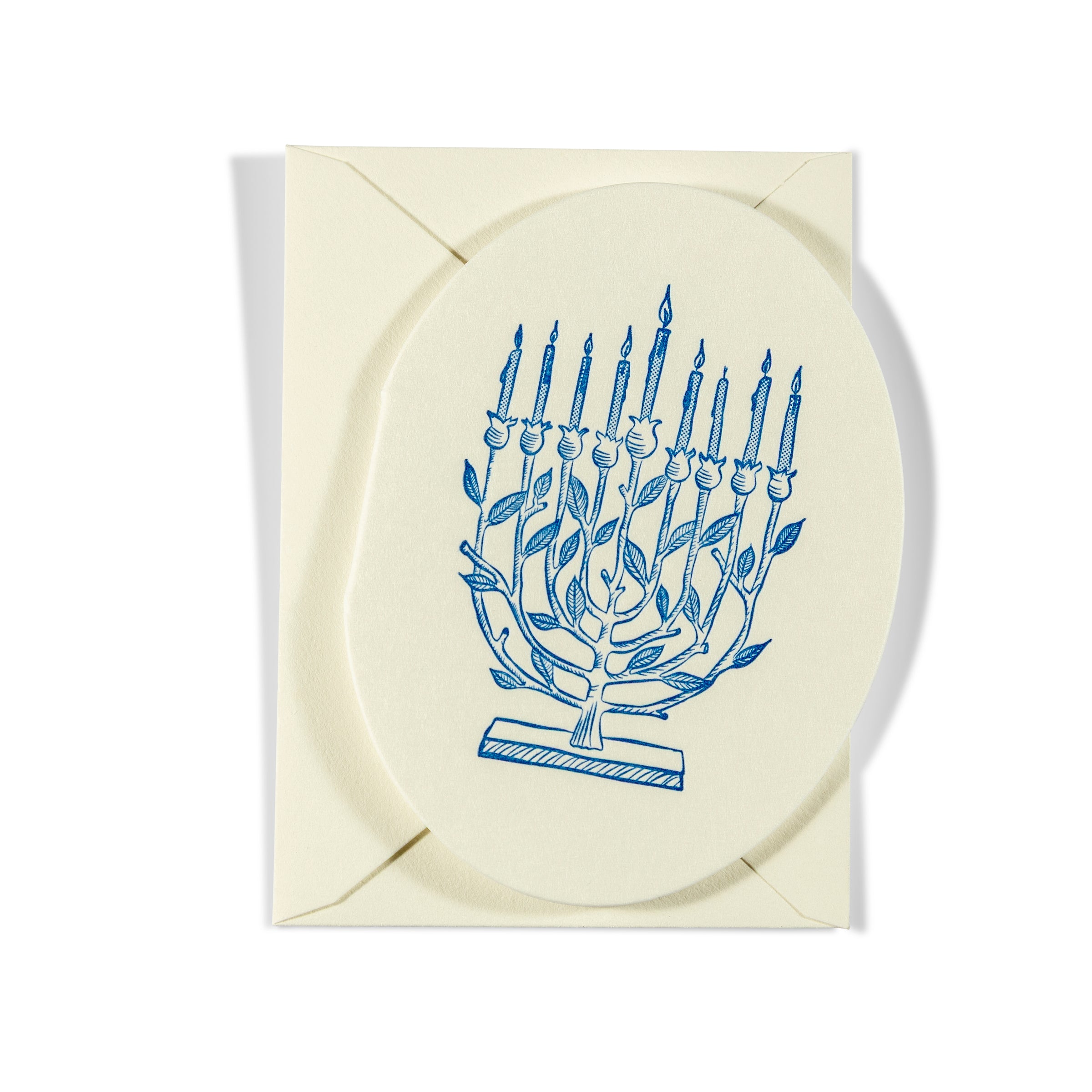 Mini Letterpress Enclosure Card | Menorah