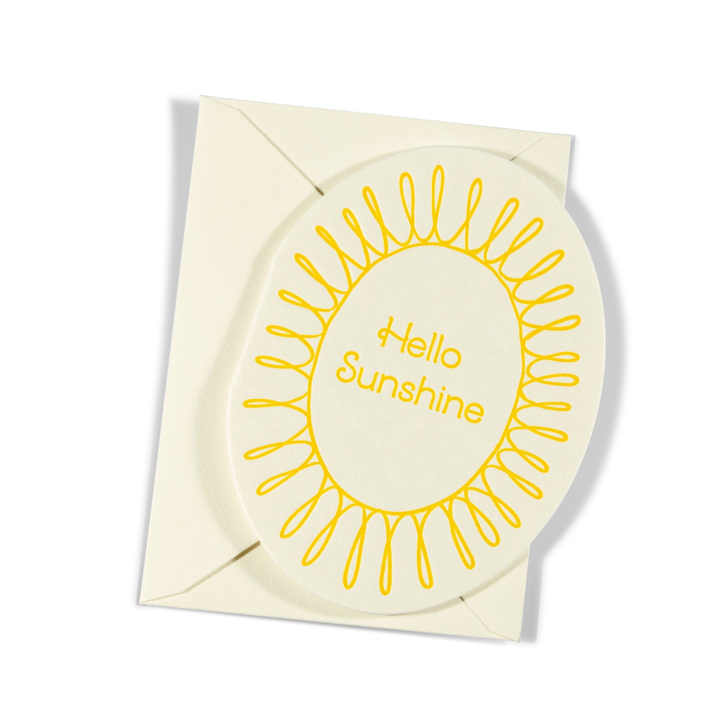 Mini Letterpress Enclosure Card | Hello Sunshine
