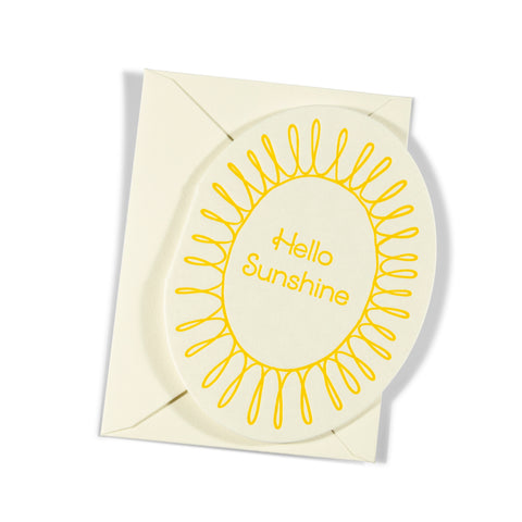 Mini Letterpress Enclosure Card | Hello Sunshine