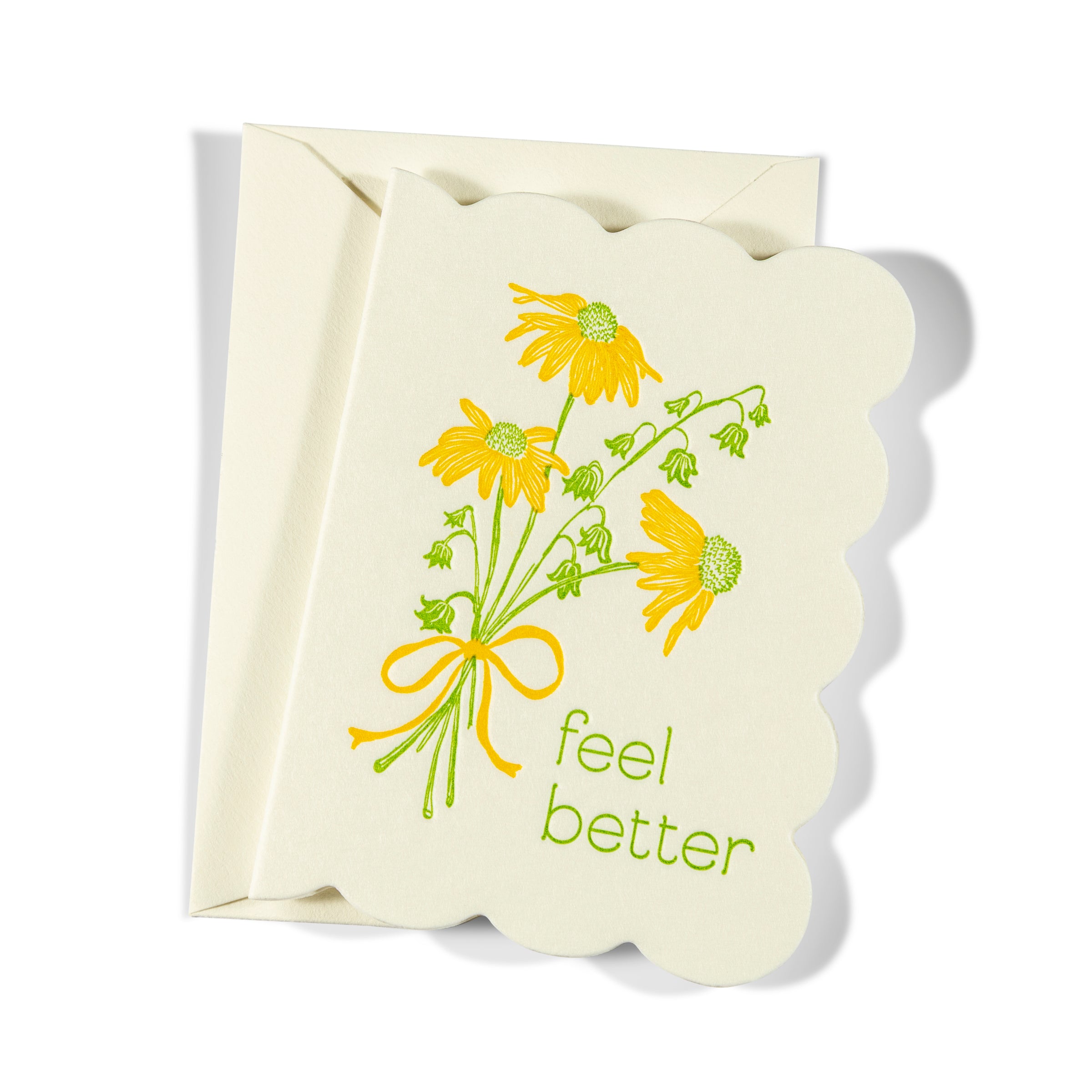 Mini Letterpress Enclosure Card | Feel Better Flowers
