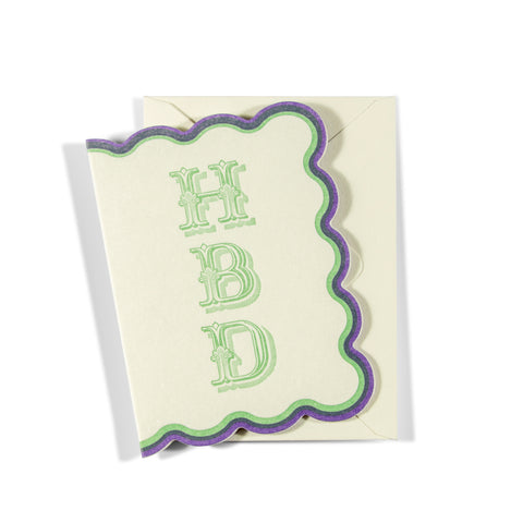 Mini Letterpress Enclosure Card | HBD