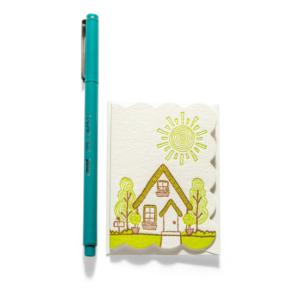 Mini Letterpress Enclosure Card | House – Color Box Letterpress