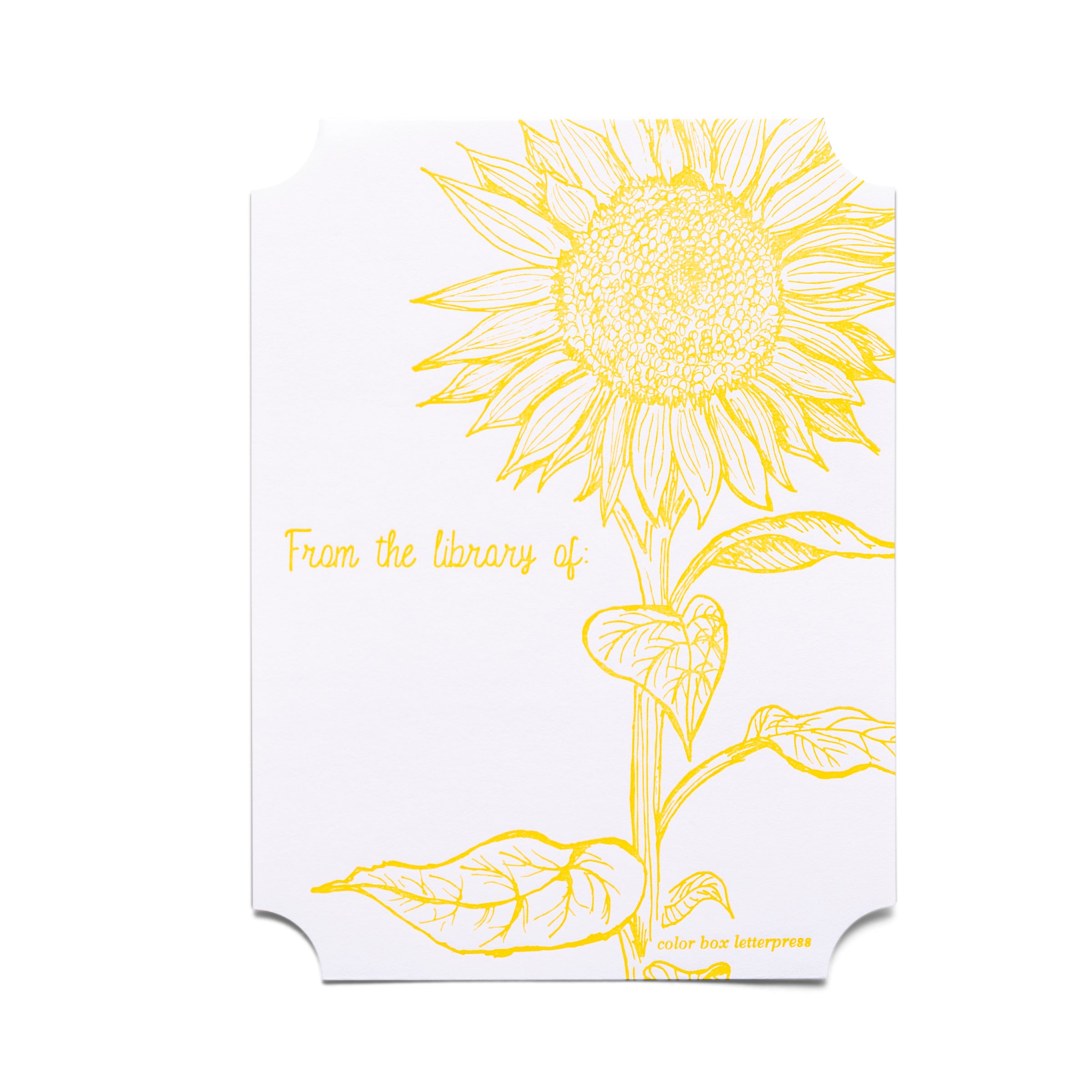 Bookplates | Sunflower | Set of 4