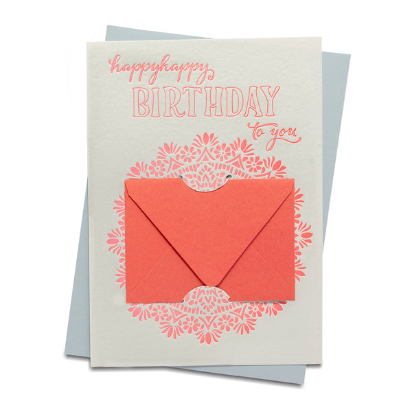 Gift Card Holder | Happy Happy – Color Box Letterpress