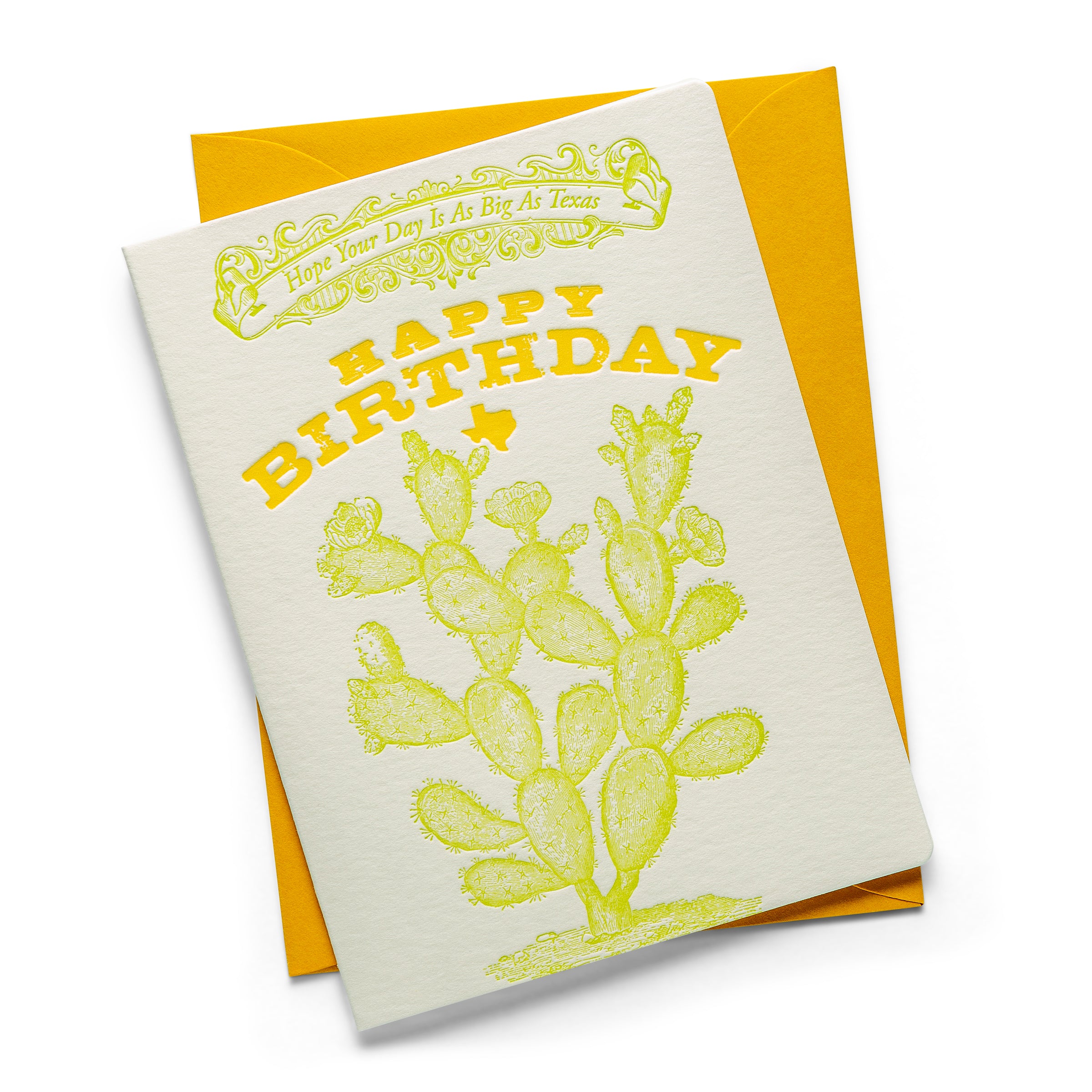 Cactus | Birthday | Letterpress Greeting Card