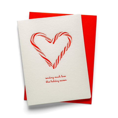 Candy Cane | Holiday/Christmas | Letterpress Greeting Card