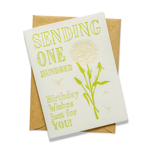 Dandelion | Birthday | Letterpress Greeting Card