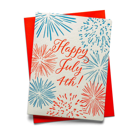 Happy 4th of July | Independence Day | Letterpress Greeting Card