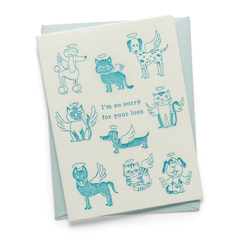 Pet Angel | Pet Sympathy | Letterpress Greeting Card